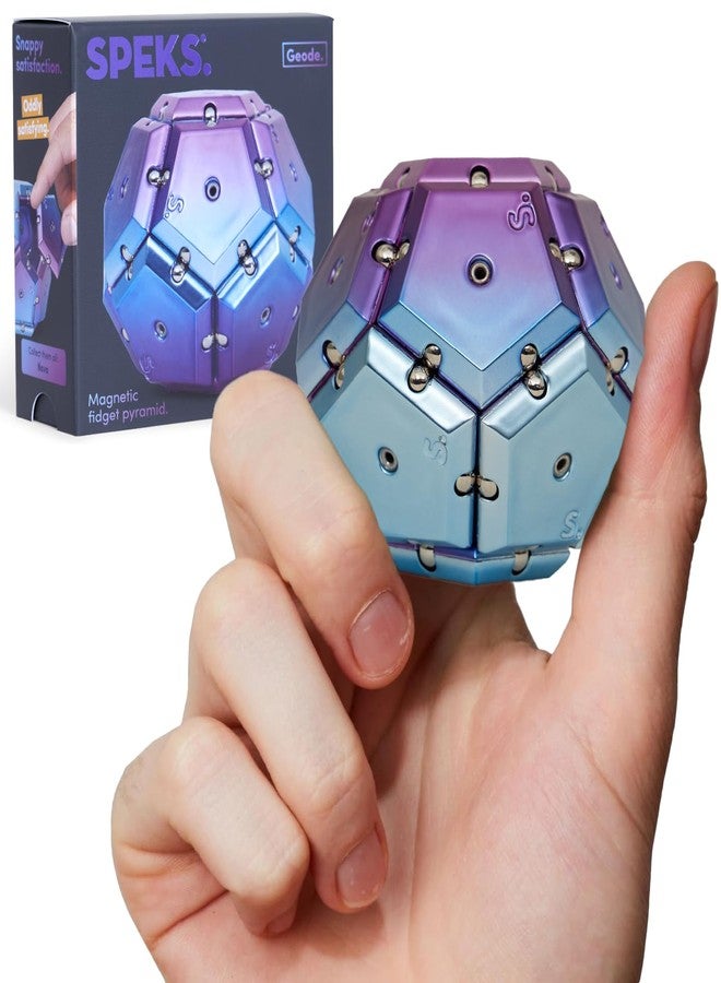 Speks Geode Magnetic Fidget Toy | Sensory Desk Toy for Adults & Teens 14+ | Stress Relief Gift | Sphere, Purple - Image 1